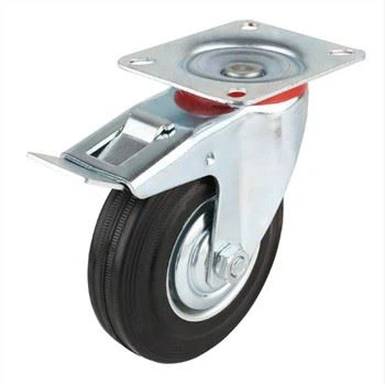 Ruote per contenitori per rifiuti con freno